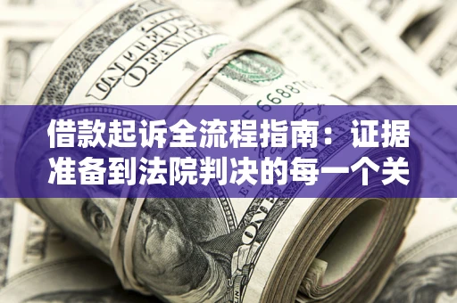 济南借款起诉全流程指南：证据准备到法院判决的每一个关键步骤