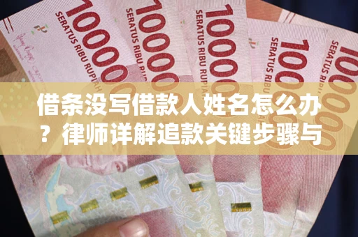济南借条没写借款人姓名怎么办？律师详解追款关键步骤与证据链构建