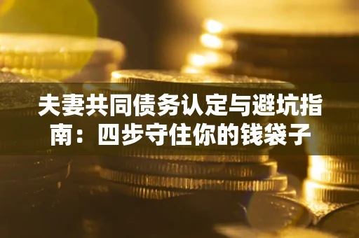 济南夫妻共同债务认定与避坑指南：四步守住你的钱袋子